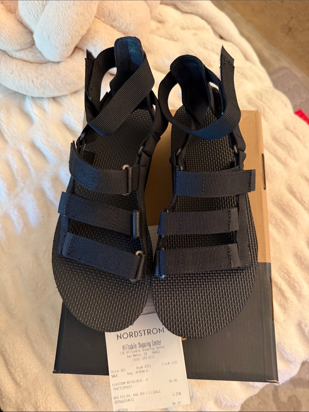 Teva Black Strappy Sport Sandals